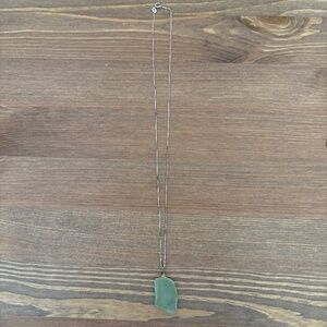 Artisan seaglass necklace on silver chain